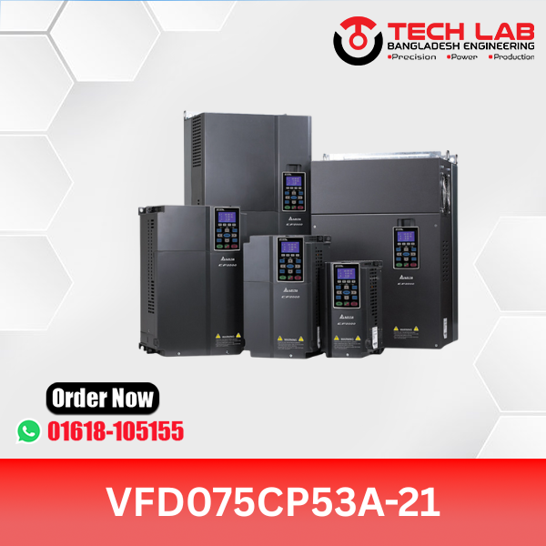 Delta VFD075CP53A-21 (7.5 kW / 10 HP) – CP2000 Series AC Drive