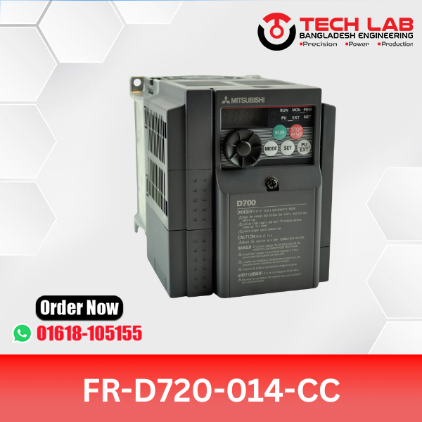 Mitsubishi VFD FR-D720-014-CC (0.2kW / 0.25HP) – FR-D700 Series