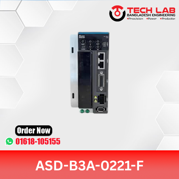 Delta ASD-B3A-0221-E AC Servo Drive – 200W, PR Mode, Pulse/Analog, 220VAC, B3A Series