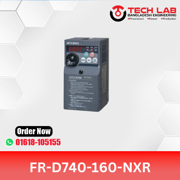 Mitsubishi VFD FR-D740-160-NXR (16 kW / ~21 HP) – FR-D700 Series