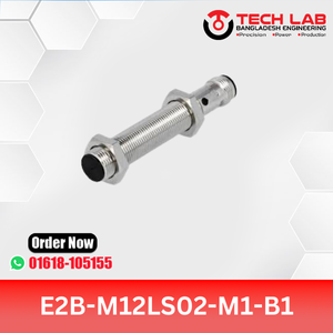 OMRON E2B-M12LS02-M1-B1 – M12 Shielded Inductive Sensor, NPN NO Output, 2mm Sensing Distance, IP67, Pre-wired Cable