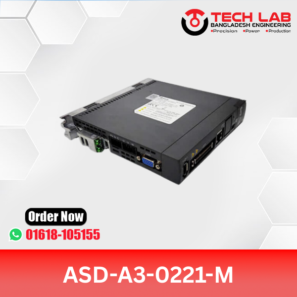 Delta ASD-A3-0221-M AC Servo Drive – 200W, 220VAC, Pulse & Analog Input, A3 Series
