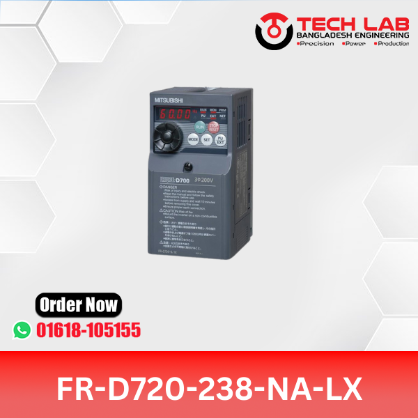 Mitsubishi VFD FR-D720-238-NA-LX (23.8 kW / ~32 HP) – FR-D700 Series