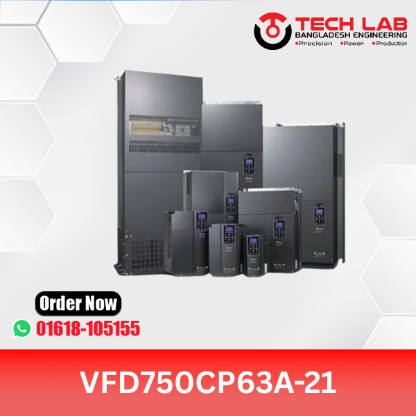Delta VFD750CP63A-21 (75 kW / 100 HP) – CP2000 Series AC Drive