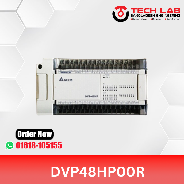 Delta DVP48HP00R – 48-Point Digital I/O Expansion Module for DVP-EH3 Series PLC, 24 DI + 24 DO, Relay Output, 100–240 VAC