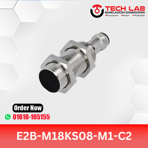 OMRON E2B-M18KS08-M1-C2 – M18 Shielded Inductive Sensor, PNP NC Output, 8mm Sensing Distance, IP67, Pre-wired Cable