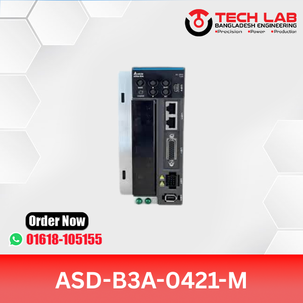 Delta ASD-B3A-0421-M AC Servo Drive – 400W, PR Mode, Pulse/Analog, 220VAC, B3A Series