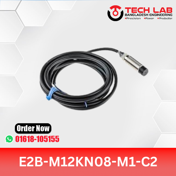 OMRON E2B-M12KN08-M1-C2 – M12 Inductive Sensor, NPN NO Output, 8mm Sensing Distance, IP67 Rated