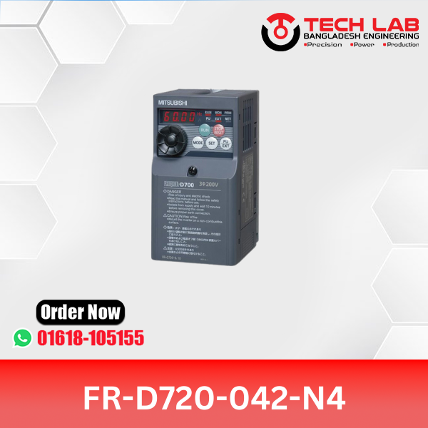 Mitsubishi VFD FR-D720-042-N4 (0.75kW / 1HP) – FR-D700 Series