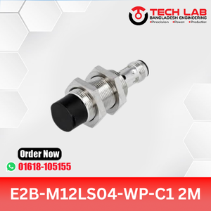 OMRON E2B-M12LS04-WP-C1 – M12 Shielded Inductive Sensor, NPN NO Output, 4mm Sensing Distance, IP67, 2M Cable