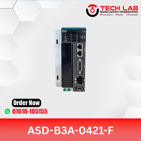 Delta ASD-B3A-0421-F AC Servo Drive – 400W, PR Mode, Pulse/Analog, 220VAC, B3A Series