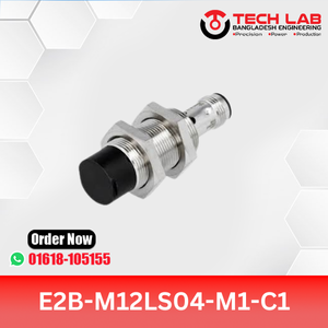 OMRON E2B-M12LS04-M1-C1 – M12 Shielded Inductive Sensor, NPN NO Output, 4mm Sensing Distance, IP67, M12 Connector