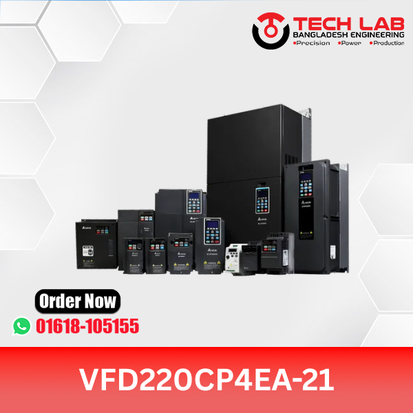 Delta VFD220CP4EA-21 (22 kW / 30 HP) – CP2000 Series AC Drive