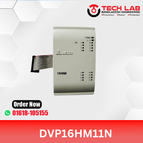 Delta DVP16HM11N – EH3 Series 16-Channel Digital Input Module | 24 VDC | NPN/PNP Selectable